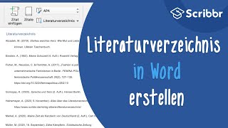 Literaturverzeichnis in Word erstellen  Scribbr 🎓 [upl. by Einial170]