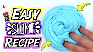 HOW TO MAKE SLIME For Beginners NO FAIL Easy DIY Slime Recipe [upl. by Rehpotsirh44]