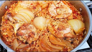 ARROZ CON POLLO  Mexican Style Chicken And Rice Recipe  Simply Mama Cooks [upl. by Strauss819]