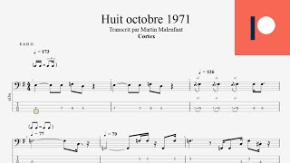 Cortex  Huit octobre 1971 bass tab [upl. by Roosnam834]