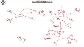 Epoxide ring opening in acid and basic media [upl. by Anees]