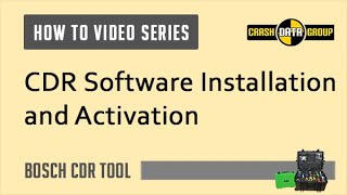 Bosch CDR Tool Software Installation and Activation Instructions [upl. by Analahs]