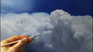 How to paint clouds  realistic cloud painting tutorial [upl. by Anyak]