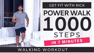 1000 steps  7 Minute Power Walking Workout  Steps at home  Daily workout at home [upl. by Royall]