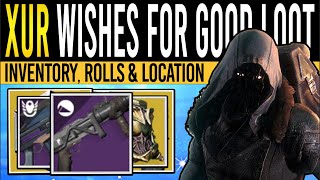 Destiny 2 XURS NEW WEAPONS amp HIGH STAT ARMOR 1st December Xur Inventory  Armor Loot amp Location [upl. by Narcho]