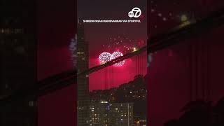 Spectacular drone footage captures SF fireworks [upl. by Laehcimaj]