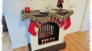 Chimenea Decorativa de Cartón para Navidad Murialidades Diy [upl. by Enaillil548]