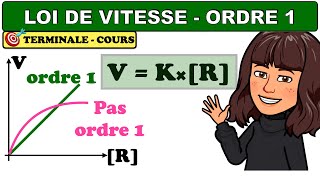 Loi de vitesse  ordre 1  version complète  CHIMIE  TERMINALE [upl. by Notneb]