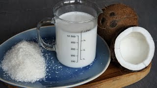 Homemade Coconut Milk From Fresh Coconut or Shredded Coconut [upl. by Watts]