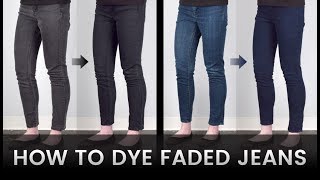 How to Dye Faded Jeans [upl. by Akkahs]