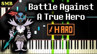 UNDERTALE  BATTLE AGAINST A TRUE HERO  Piano Tutorial [upl. by Nnayecats]