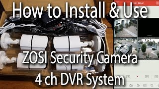 ZOSI 4 channel 1TB Security Camera Instillation amp Review [upl. by Ahsenek]