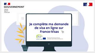 FranceVisas  Compléter votre demande de visa en ligne [upl. by Arlen]