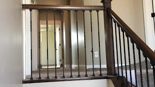 Wood Handrail with Iron Balusters Part 1 [upl. by Deuno]