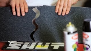 How to Cut amp Apply a Grip Tape Design  Custom Skateboard [upl. by Etyak]