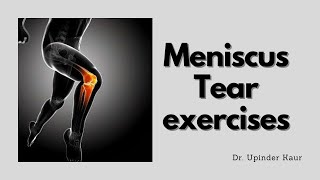 Meniscus tear exercises [upl. by Gurney]