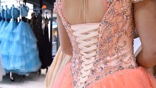 HOW TO Lace Up a Corset Dress  Rsvp Prom and Pageant [upl. by Wooster]