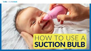 How to use a nasal aspirator or suction bulbPoire aspirante ou mouchebébé mode demploi [upl. by Aibsel]