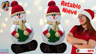 🔴Cómo Hacer MUÑECOS DE NIEVE en Retablo de Madera MDF o CARTÓN  Tutorial Arte en Tus Manos ⛄⛄ [upl. by Ten]