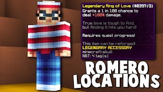 ALL Romero Locations For NEW LEGENDARY Talisman Hypixel Skyblock [upl. by Crosse]