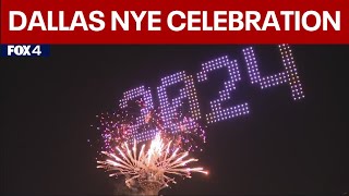 Dallas New Years Eve Fireworks and Drone Show 2024  FOX 4 [upl. by Yrrat89]