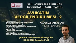 Avukatın Vergilendirilmesi  2 [upl. by Machos]