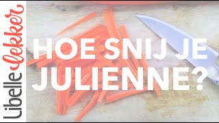 Groenten snijden voor beginners julienne [upl. by Adnorrahs]