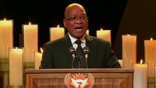 Zuma sings controversial song at Mandela funeral [upl. by Alaster]