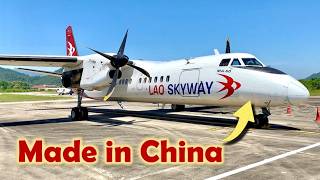 Flying in Laos on LAO SKYWAYs Chinese built MA60  Flight Review [upl. by Tammie]