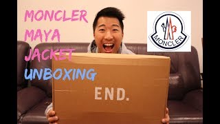 MONCLER MAYA JACKET UNBOXING  FIRST IMPRESSIONS [upl. by Hussar758]