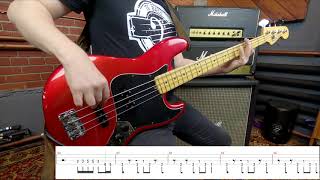 Billie Eilish  Bad Guy bass cover playalong with tabs [upl. by Nodle431]