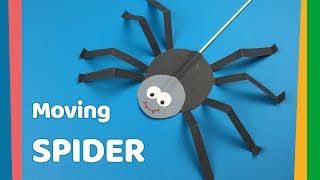 DIY for kids Moving Spider craft  Very easy and fun craft [upl. by Torras554]