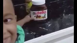 Kid spelling Nutella “PEANUT BUTTER” [upl. by Elvira816]