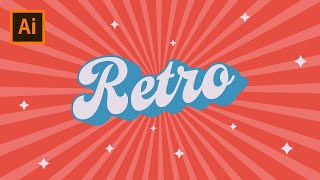 Vintage Retro Text Typography  Adobe Illustrator [upl. by Tenom960]