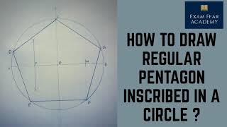 HOW TO DRAW REGULAR PENTAGON INSCRIBED IN A CIRCLE [upl. by Julissa190]