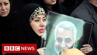 Millions turn out in Iran for General Soleimanis funeral  BBC News [upl. by Aham]