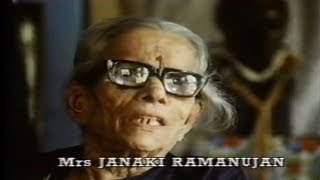 Janakiammal Ramanujan 1987 Channel 4 quotEquinoxquot Interview [upl. by Aikcir]