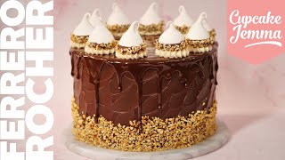 Ferrero Rocher Layer Cake Recipe amp Decoration Tutorial  Cupcake Jemma [upl. by Nylesoj]