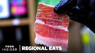 Why Spanish Iberian Ham Is The Worlds Most Expensive Cured Meat  Regional Eats [upl. by Fritts]