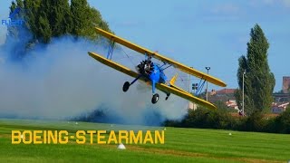 Boeing Stearman PT 17 Aerobatics Biplane Trainer Aircraft Ultra HD 4K [upl. by Porche920]