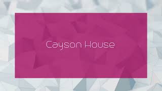 Cayson House  appearance [upl. by Garlanda824]