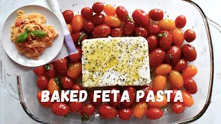 Viral TIKTOK Baked Feta Pasta Recipe [upl. by Acirat]