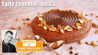 Tarte chocolat noix  Recette par Chef Sylvain [upl. by Cordle]