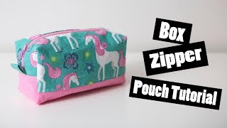 Box pouch tutorial  WITH NO RAW EDGES [upl. by Cristi]