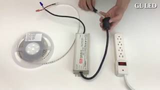 How to Connect LED Strip to Waterproof LED Transformer L [upl. by Meisel]