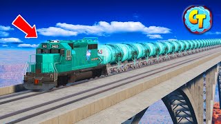 Trains Accidents Derailments ✅ Mr Beast Train Railroad End Jumps ✅ BeamNG DRIVE [upl. by Kamila658]