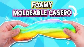 CÓMO HACER FOAMY MOLDEABLE CASERO 🌈 Craftingeek [upl. by Rojas]