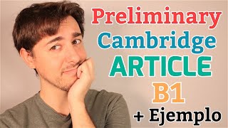 Cómo escribir un ARTICLE  ARTÍCULO  Writing Cambridge B1 Preliminary PET [upl. by Anthea]