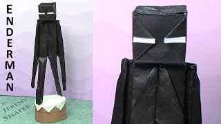 How to fold Enderman  Minecraft Origami Tutorial [upl. by Chrisy]