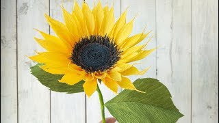 Como hacer flores de papel Girasoles Super faciles y rapidas  DIY Manualidades 22 [upl. by Laforge]